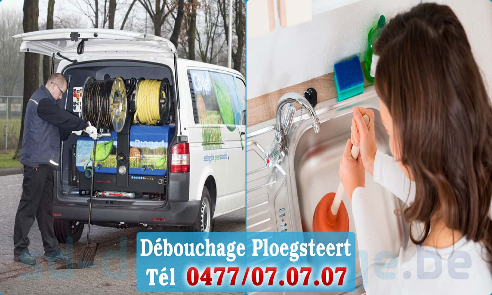 Débouchage de canalisation Ploegsteert rapide et efficace - 0477 07 07 07