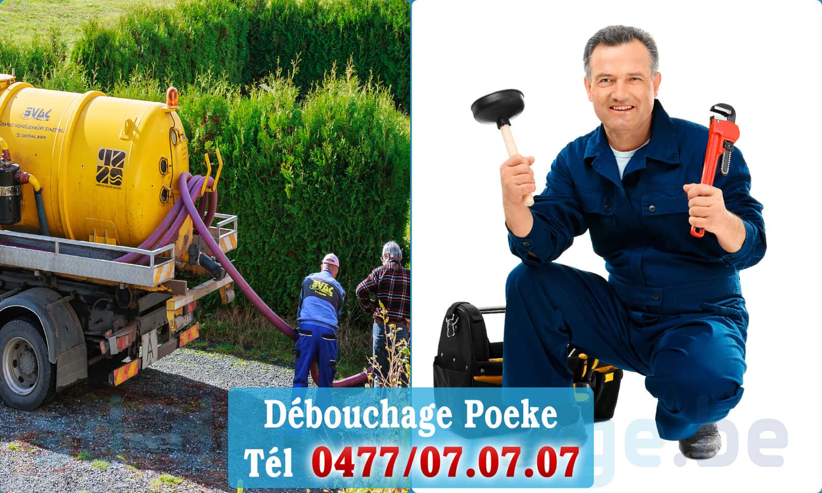 Déboucher canalisation maison Poeke rapide et efficace - 0477 07 07 07