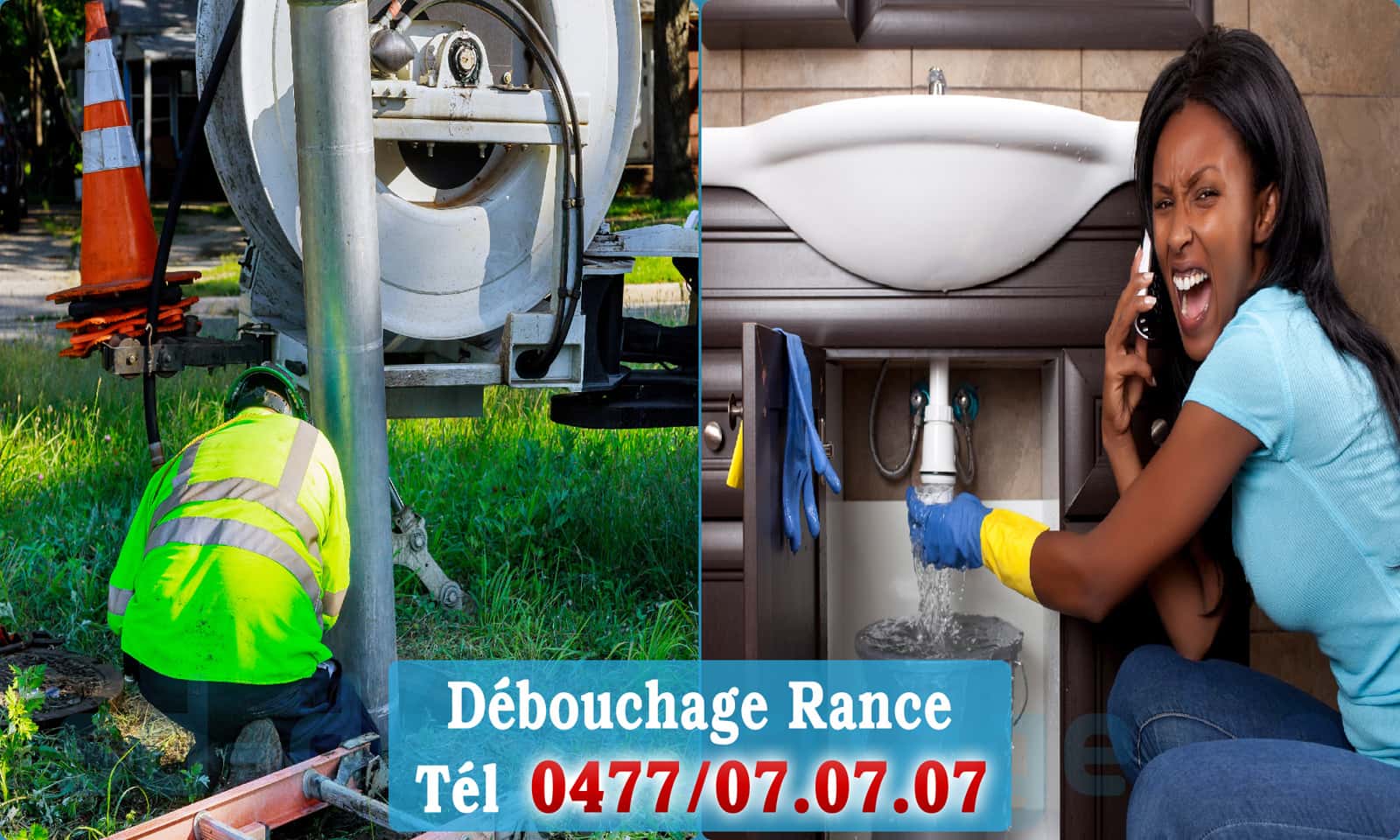 Déboucher canalisation maison Rance rapide et efficace - 0477 07 07 07