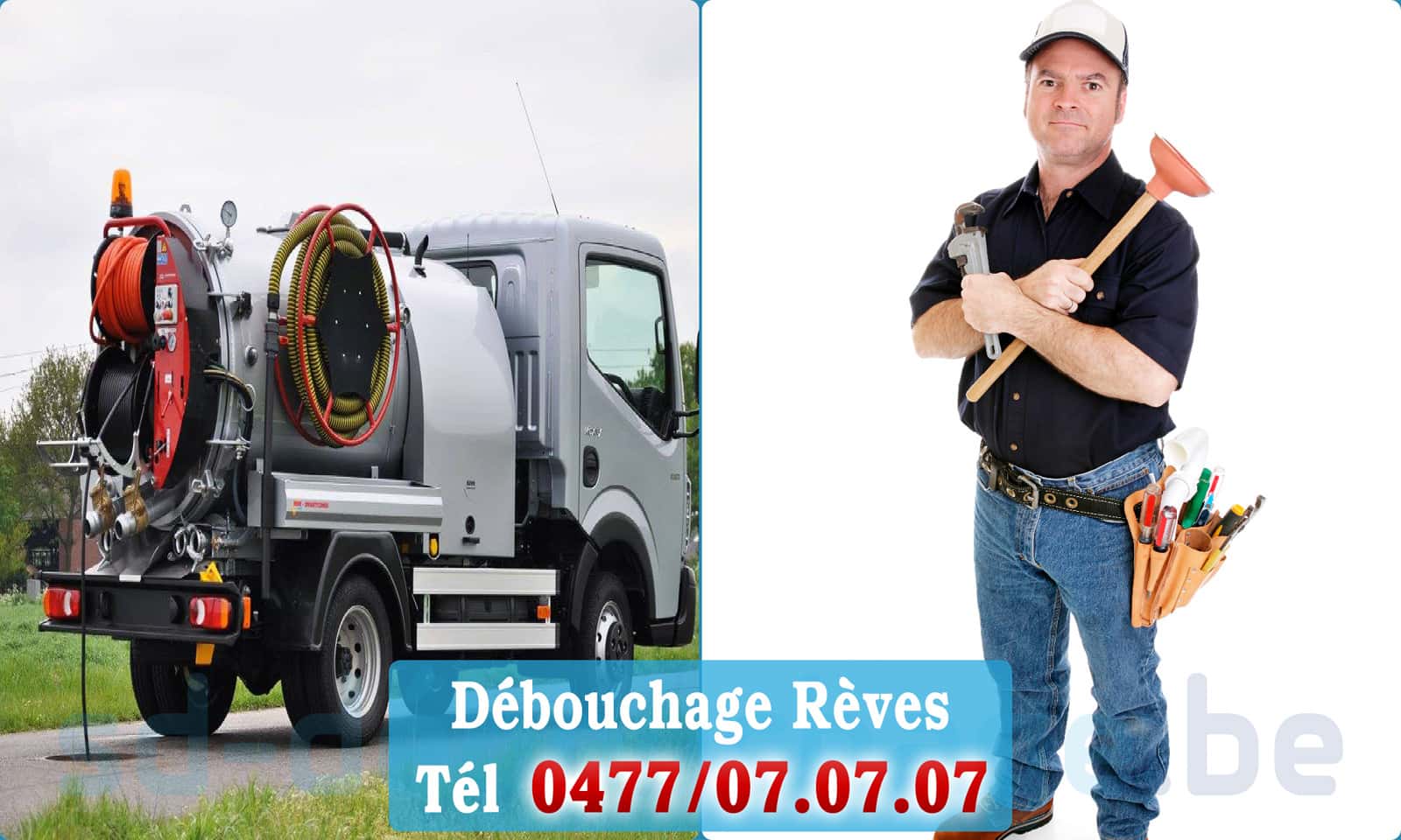 Déboucher canalisation maison Rèves rapide et efficace - 0477 07 07 07