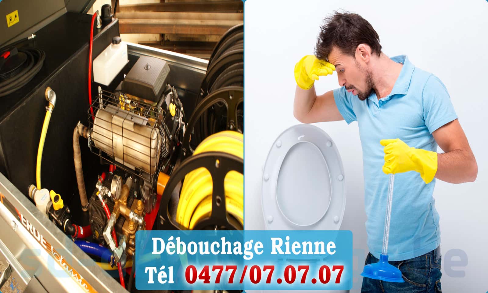 Service débouchage canalisation Rienne rapide et efficace - 0477 07 07 07
