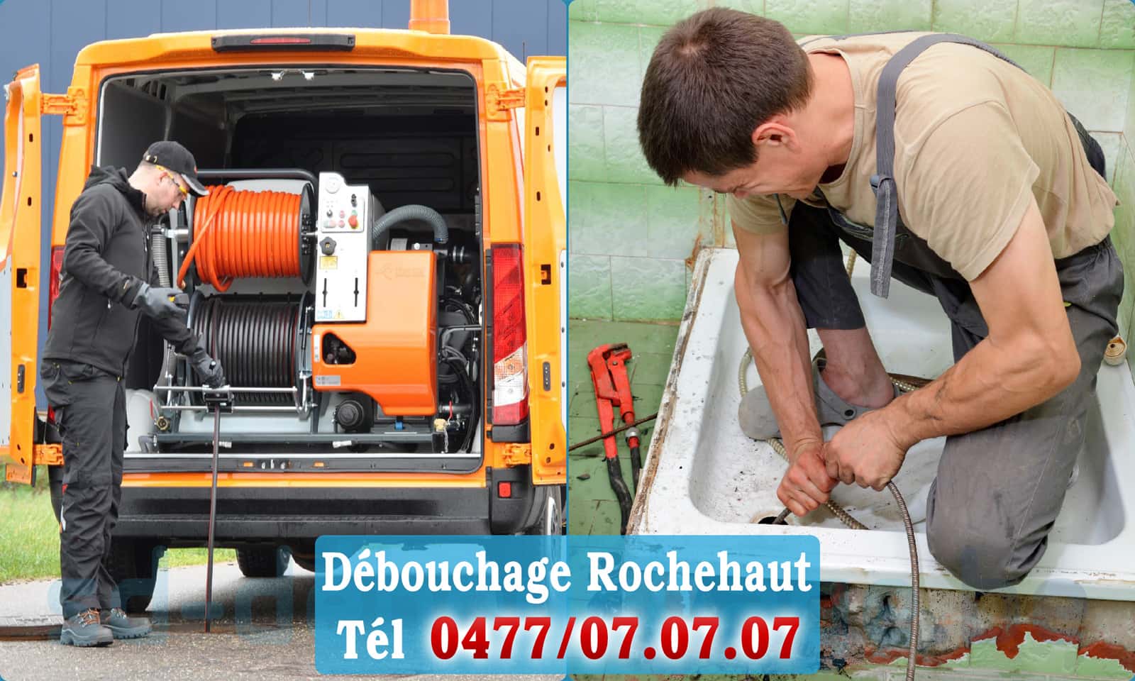 Déboucher canalisation maison Rochehaut rapide et efficace - 0477 07 07 07