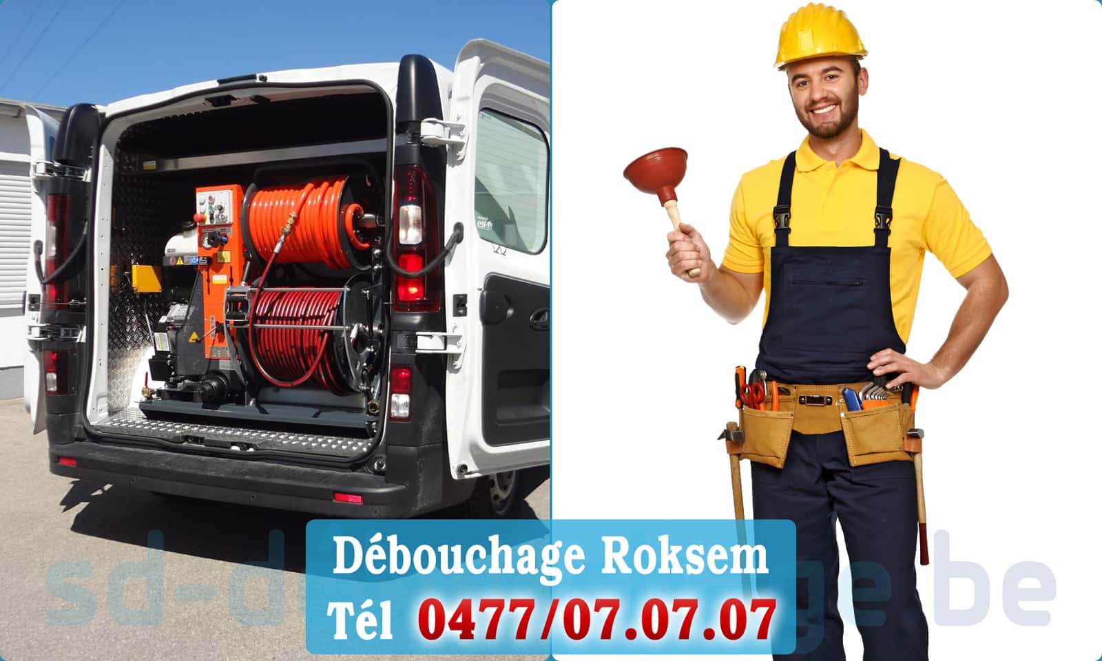Service débouchage canalisation Roksem rapide et efficace - 0477 07 07 07