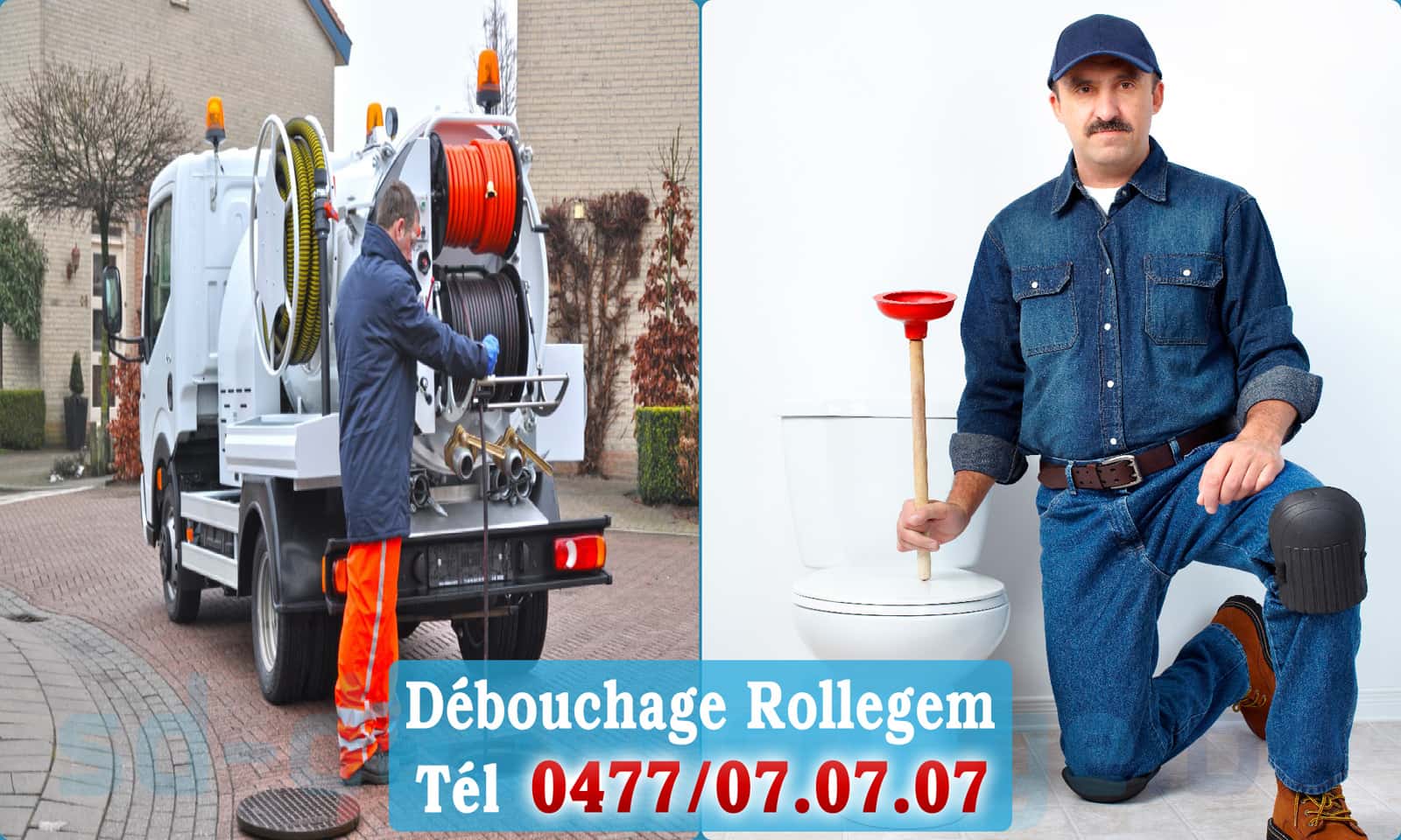 Débouchage canalisation Rollegem rapide et efficace - 0477 07 07 07