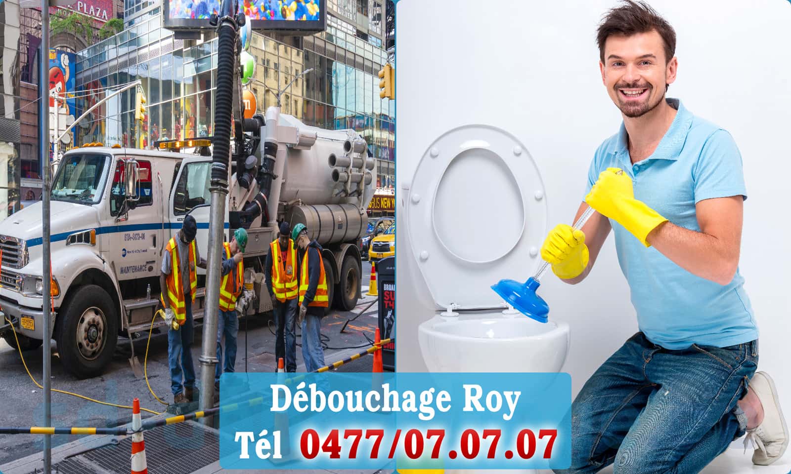 Service débouchage canalisation Roy rapide et efficace - 0477 07 07 07