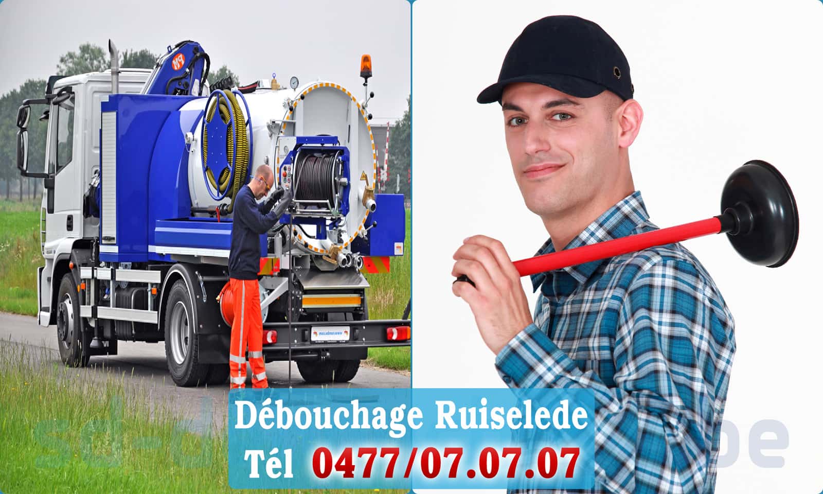 Déboucheur canalisation Ruiselede rapide et efficace - 0477 07 07 07
