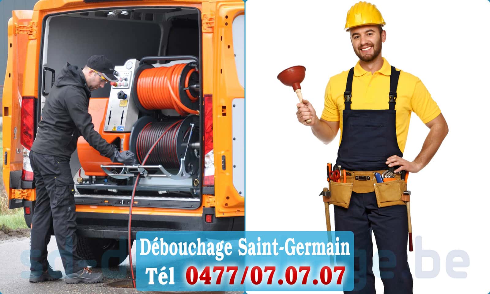 Déboucher canalisation maison Saint-Germain rapide et efficace - 0477 07 07 07