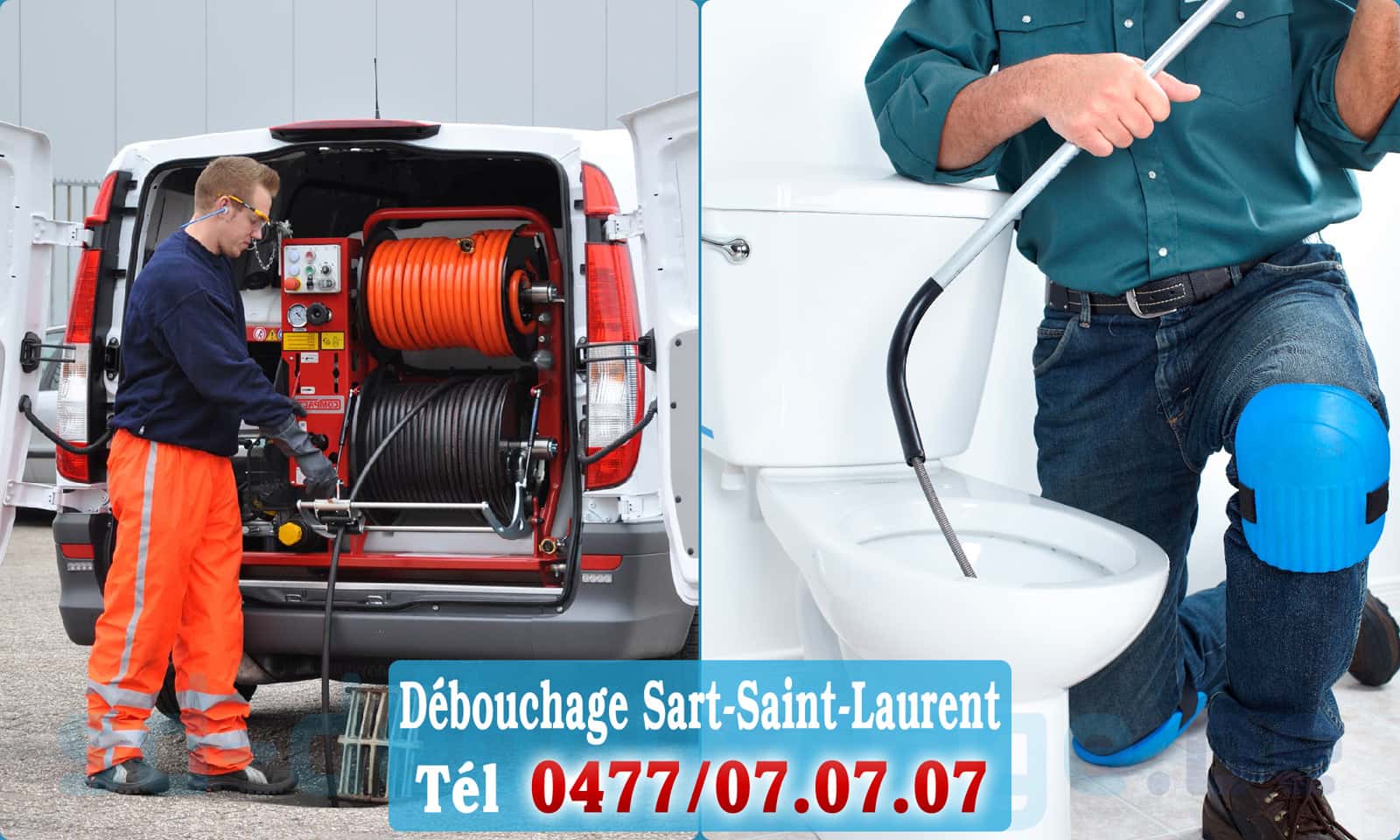 Débouchage canalisation Sart-Saint-Laurent rapide et efficace - 0477 07 07 07
