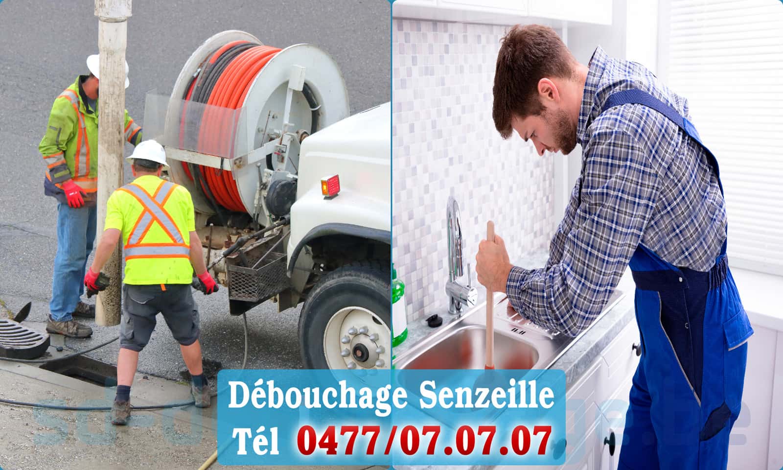 Déboucher canalisation maison Senzeille rapide et efficace - 0477 07 07 07