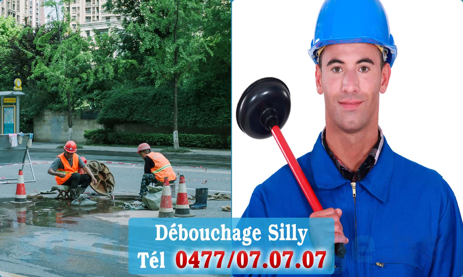 Entreprise débouchage canalisation Silly rapide et efficace - 0477 07 07 07