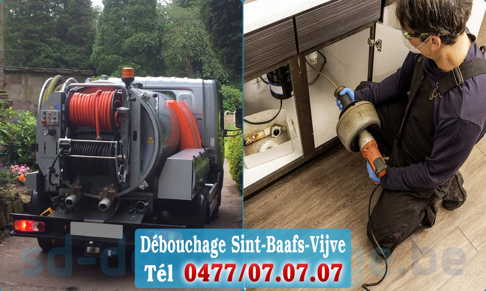 Débouchage de canalisation Sint-Baafs-Vijve rapide et efficace - 0477 07 07 07
