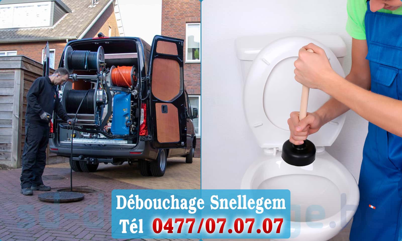 Déboucher canalisation maison Snellegem rapide et efficace - 0477 07 07 07