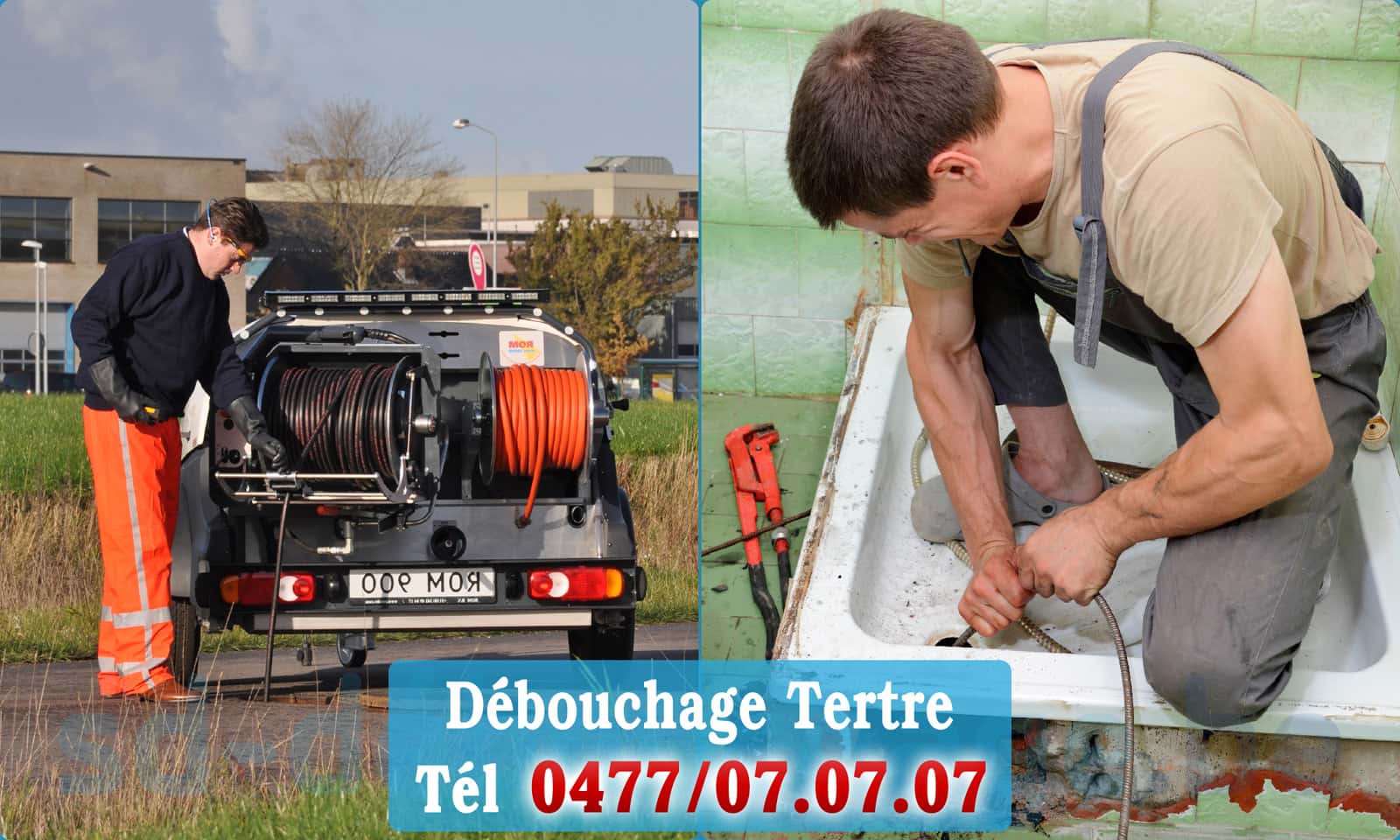 Service débouchage canalisation Tertre rapide et efficace - 0477 07 07 07