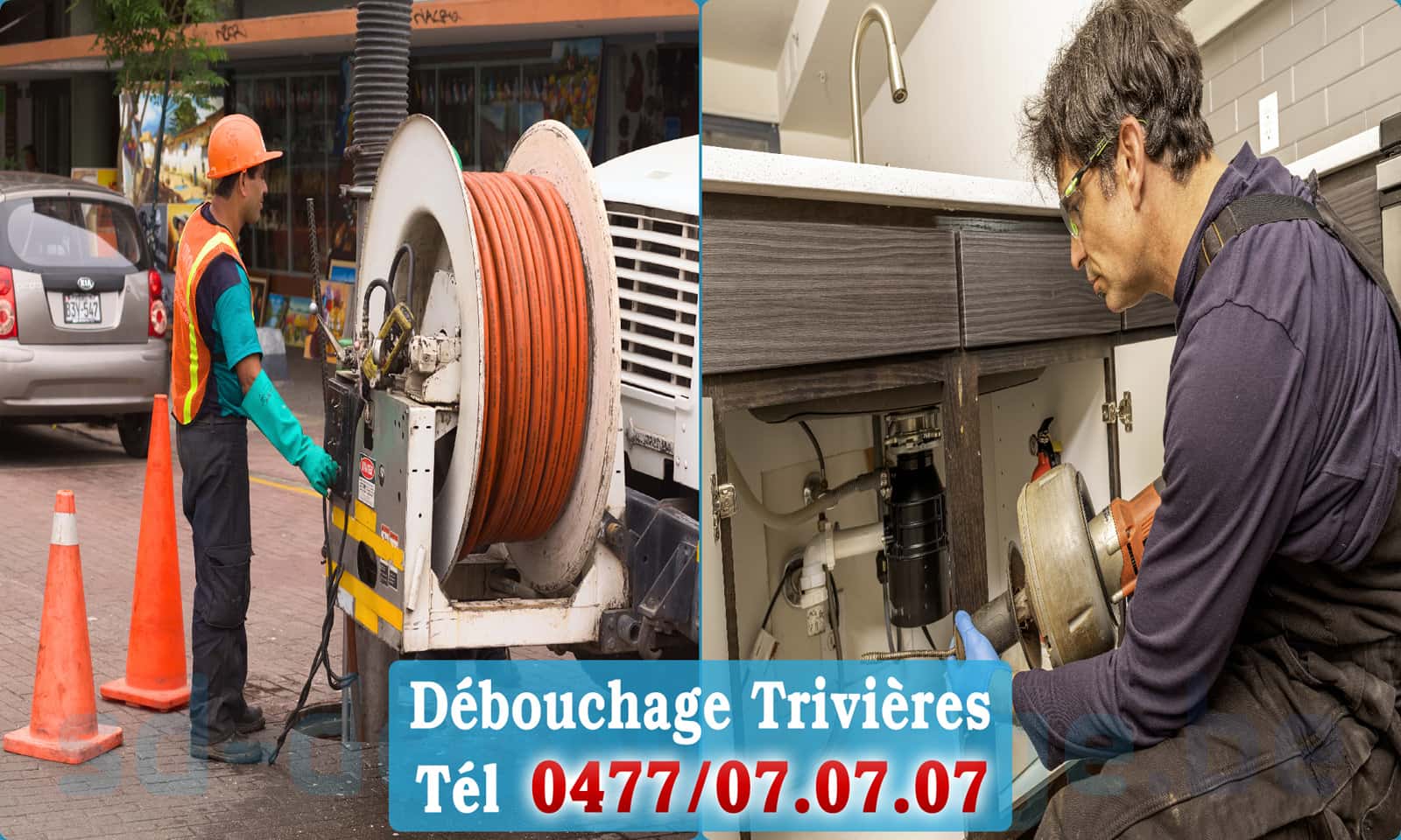 Débouchage de canalisation Trivières rapide et efficace - 0477 07 07 07