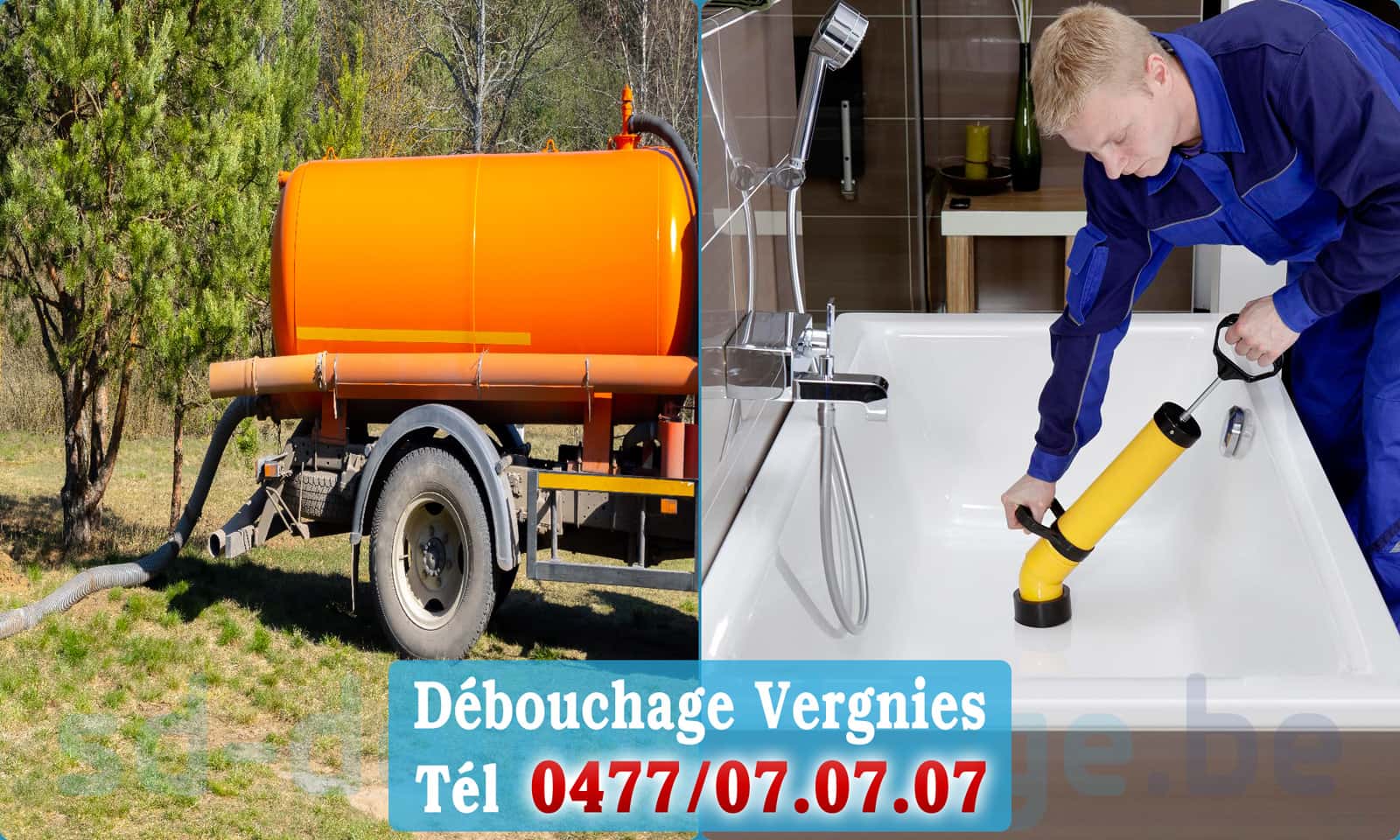 Déboucher canalisation maison Vergnies rapide et efficace - 0477 07 07 07