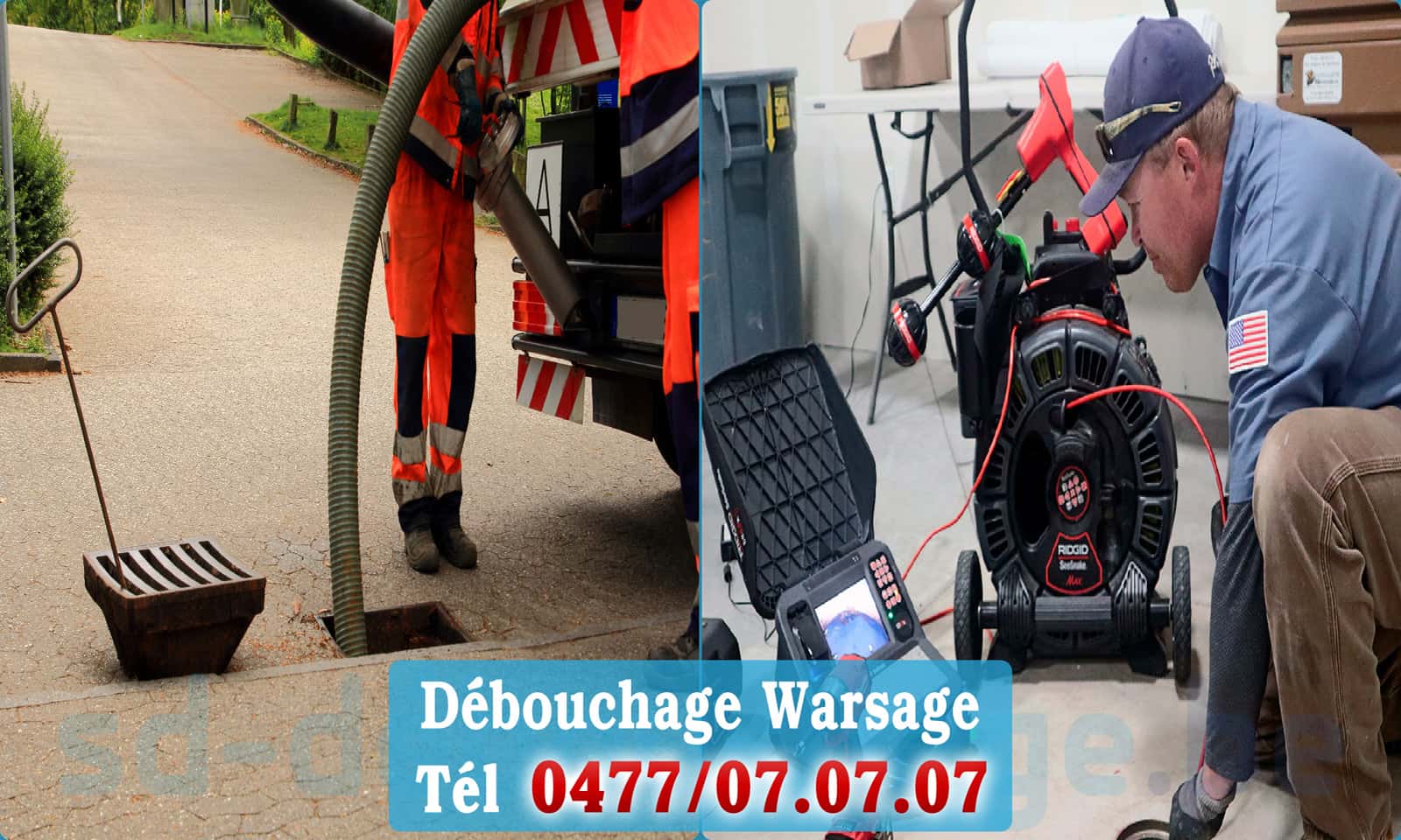 Service débouchage canalisation Warsage rapide et efficace - 0477 07 07 07