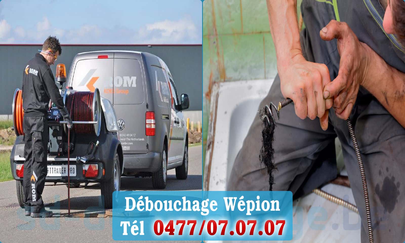 Débouchage canalisation Wépion rapide et efficace - 0477 07 07 07