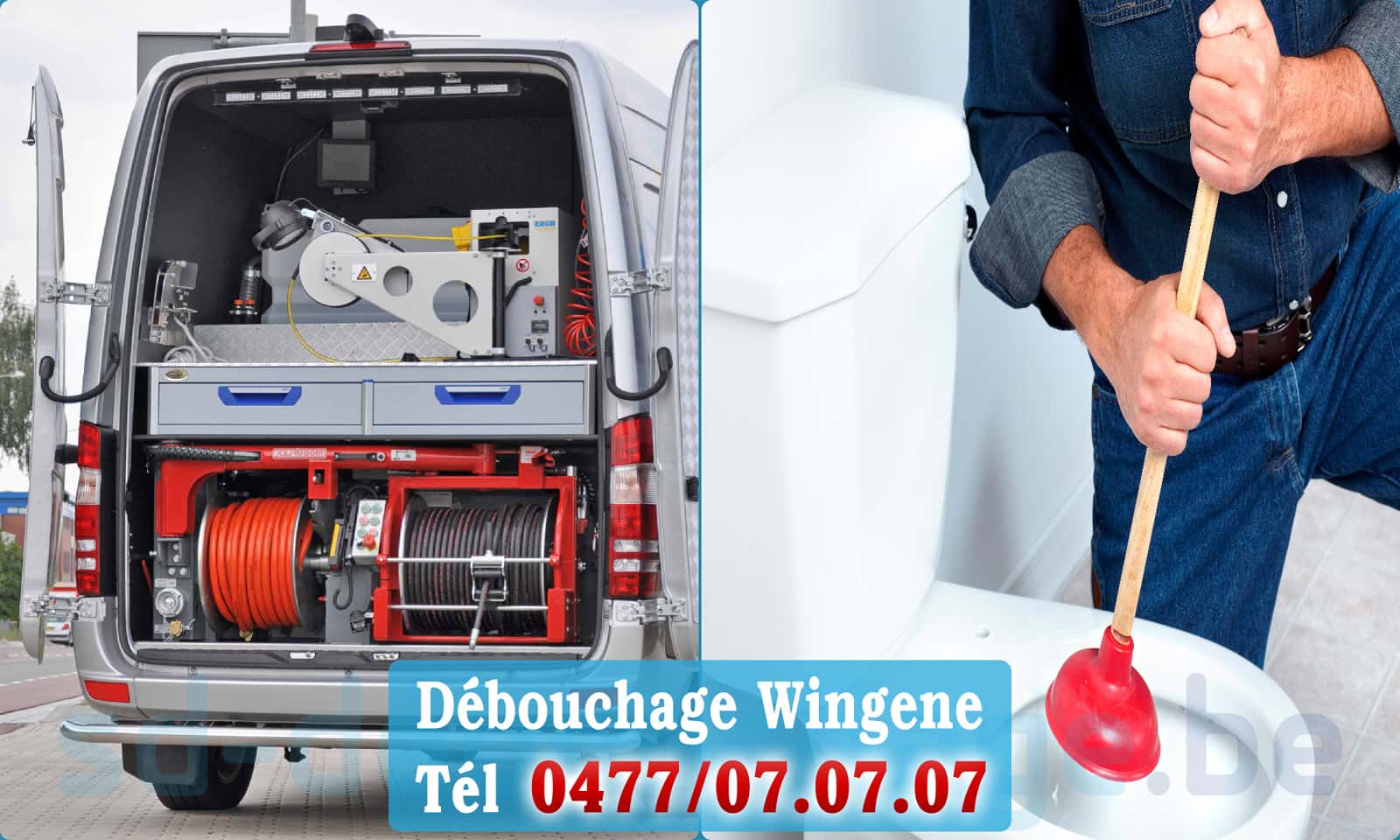 Déboucher canalisation maison Wingene rapide et efficace - 0477 07 07 07